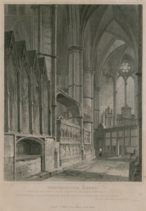 Ansicht des südlichen Seitenschiffs mit Seberts Denkmal, Westminster Abbey von Pieter Jansz. Quast