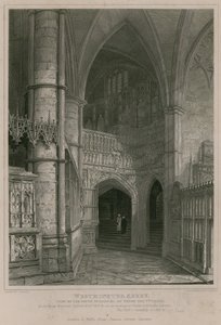 Ansicht des südlichen Schirms der Henry V. Kapelle, Westminster Abbey von Pieter Jansz. Quast