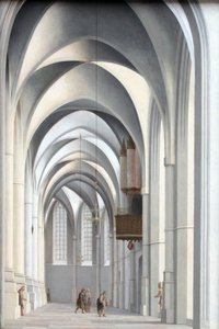 Blick in den Chorumgang von Sankt Bavo in Haarlem von Pieter Jansz. Saenredam
