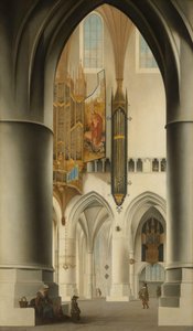 Innenraum der Kirche St. Bavo in Haarlem von Pieter Jansz Saenredam