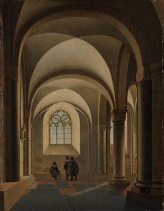 Die westlichsten Buchten des südlichen Seitenschiffs der Mariakerk in Utrecht von Pieter Jansz Saenredam