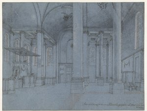 Ansicht des Inneren der Nieuwe Kerk, Haarlem, vom Ostende des Nordschiffs nach Westen blickend