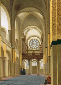 Innenraum der Marienkirche in Utrecht, 1638 (Detail) von Pieter Janszoon Saenredam
