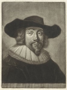 Porträt eines Mannes mit Hut und Kragen von Pieter Louw