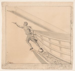 Galionsfigur eines Mannes mit einem Fernglas von Pieter Luypen (signed by artist)