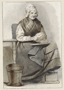 Sitzende Frau
