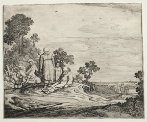 Landschaft mit Bauern, 1626