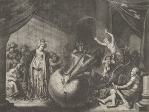 Tafel 9: Allegorie über die Zwietracht in Frankreich, aus Caspar Barlaeus, Medicea Hospes, 1638