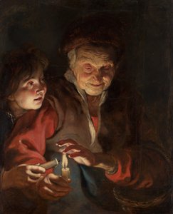Alte Frau und Junge mit Kerzen, ca. 1616-1617 von Pieter Paul Rubens