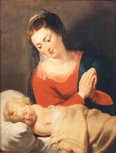 Die Jungfrau, die das schlafende Kind anbetet, ca. 1615 von Pieter Paul Rubens