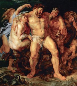 Der betrunkene Herkules, geführt von einer Nymphe und einem Satyr, ca. 1614 von Peter Paul Rubens