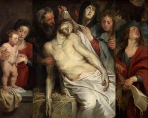 Die Beweinung Christi (Christus auf dem Stroh) von Peter Paul Rubens