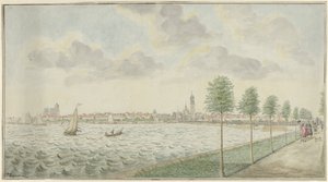 Ansicht von Kampen von der Flussseite von Pieter Remmers
