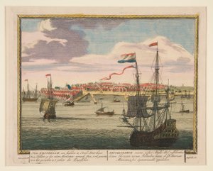Neu Amsterdam, eine Stadt in Nordamerikas Neu Holland, auf der Insel Manhattan: später New York genannt von Pieter Schenck I