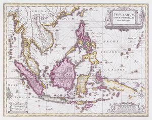 Karte von China und Indonesien, ca. 1710