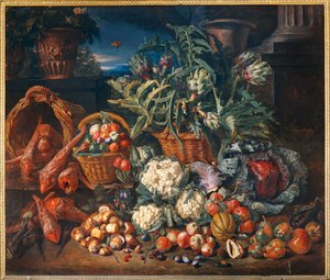 Stillleben: Gemüse und Früchte von Pieter Snyers
