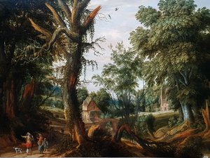 Waldlandschaft mit Figuren von Pieter Stalpaert