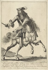 Reiterporträt von Ernst Rüdiger von Starhemberg von Pieter Stevens (vermeld in 1689)