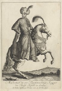 Reiterporträt von Mehmet IV., Sultan des Osmanischen Reiches von Pieter Stevens (vermeld in 1689)