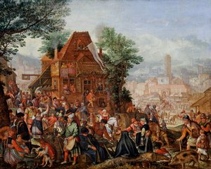 Dorffest zur Einweihung der Kirche von Pieter Stevens