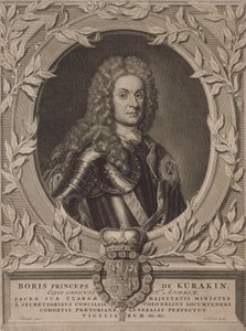 Porträt von Prinz Boris Iwanowitsch Kurakin 1676-1727, nach 1717 von Pieter Stevens Gunst van
