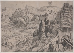 Magdalena Poenitens, Druck von Jan und Lucas van Duetecum von Pieter The Elder (after) Brueghel