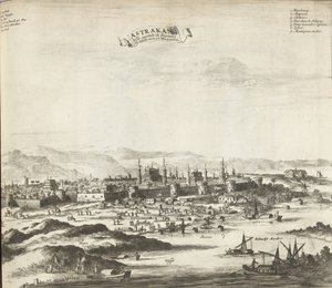 Astrachan, 1726 von Pieter Van der Aa