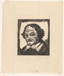Porträt von Joost van den Vondel von Pieter Willem van Baarsel (signed by artist)