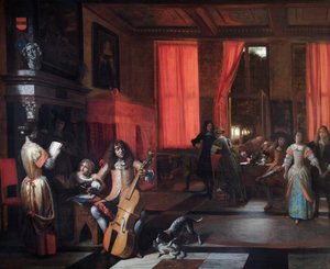 Eine musikalische Gesellschaft, ca. 1675 von Pieter de Hooch