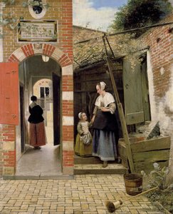 Hof eines Hauses in Delft, 1658