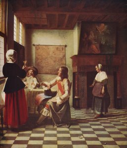Innenraum eines niederländischen Hauses, ca. 1658 von Pieter de Hooch