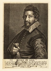 Porträt von Pieter de Jode der Ältere, flämischer Kupferstecher, Zeichner, Verleger und Maler von Pieter de II Jode