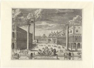 Ansicht der Piazzetta in Venedig, 1585