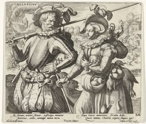 Das cholerische Temperament (Die vier Temperamente) von Pieter de Jode (I)