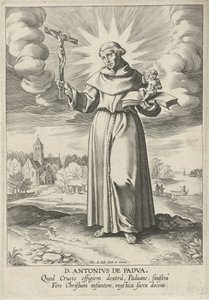 Landschaft mit dem heiligen Antonius von Padua von Pieter de Jode (I)