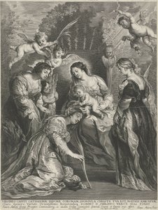 Christuskind krönt Hl. Katharina von Pieter de Jode (II)