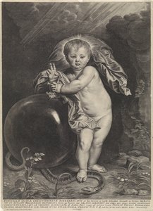 Christuskind mit Reichsapfel von Pieter de Jode (II)
