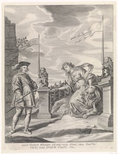 Ferdinand erhält von der Stadthexe von Gent die Schlüssel der Stadt von Pieter de Jode (II)