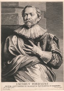 Jacobus Jordaens, Pictor Antuerpiæ, Humanarum Figurarum, in Majoribus von Pieter de Jode