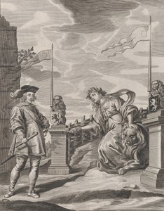 Tafel 6: Ferdinand erhält die Schlüssel zur Stadt Gent, aus Guillielmus Becanus