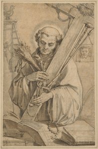 Der heilige Bernhard von Clairvaux mit den Leidenswerkzeugen von Pieter de Jode I