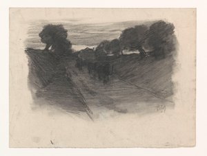 Landweg mit Heuwagen
