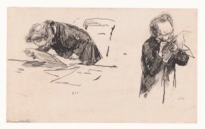 Zwei Skizzen von Minister Heemskerck im Zweiten Kammer von Pieter de Josselin