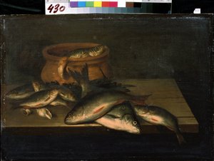 Stillleben mit Fischen von Pieter de Putter