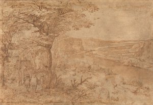 Landschaft mit Pilgern von Pieter Bruegel the Elder