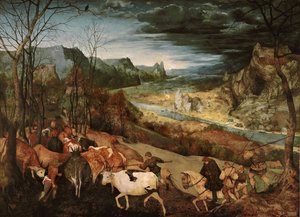 Die Rückkehr der Herde (Herbst) von Pieter Bruegel the Elder