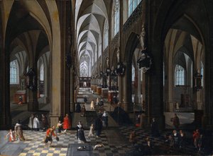 Innenansicht der Kathedrale von Antwerpen von Pieter the Elder Neefs