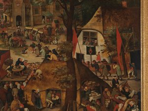 Dorffest mit Theatervorstellung und Prozession zu Ehren von St. Hubert und St. Antonius von Pieter Brueghel the Younger