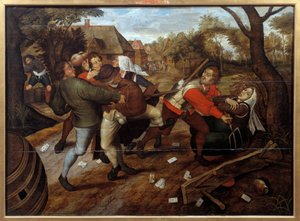 Bauernkampf nach einem Spiel von Pieter the Younger Brueghel