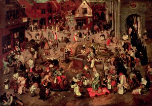 Der Zusammenstoß zwischen Careme und Mardi-Gras von Pieter the Younger Brueghel